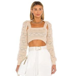 NWOT MAJORELLE Texture Stitch Sweater Set In Beige